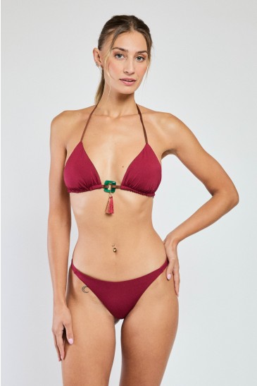SLIP CHIUSO BASSO DOUBLE BORGOGNA-CIOCCOLATO