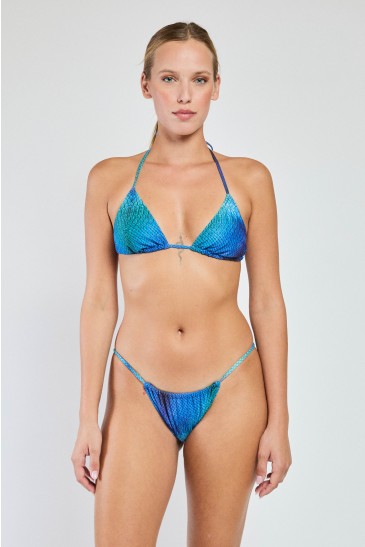 SLIP SGAMBATO REGOLABILE PITONE BLU