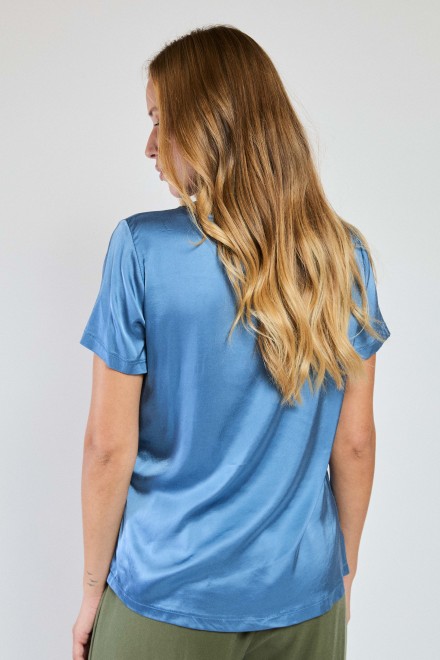 T-SHIRT SATIN DENIM