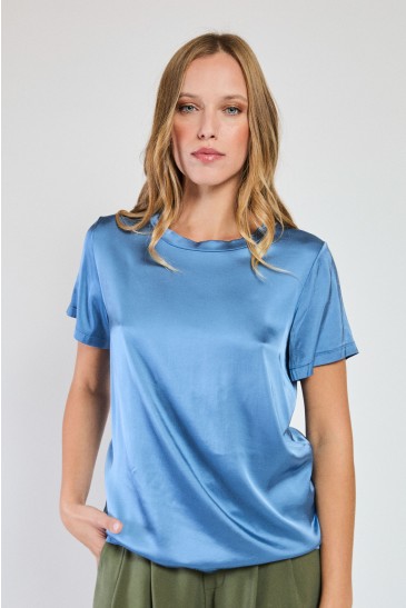 T-SHIRT SATIN DENIM
