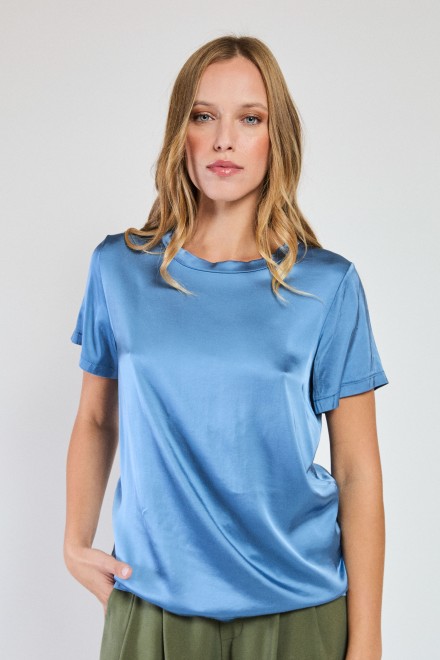 T-SHIRT SATIN DENIM