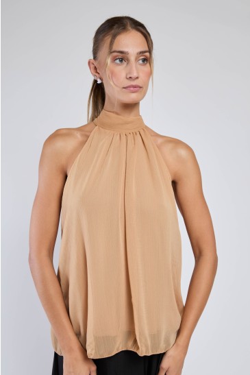 TOP SMANICATO AMERICANA SIVIGLIA BEIGE