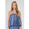 TOP VOULANT GARZA DENIM