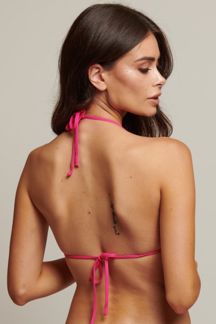 TRIANGOLO ANELLO TINTA UNITA FUXIA