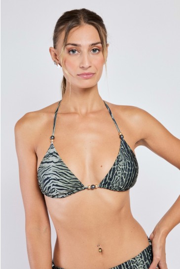 TRIANGOLO ANIMALIER VERDE