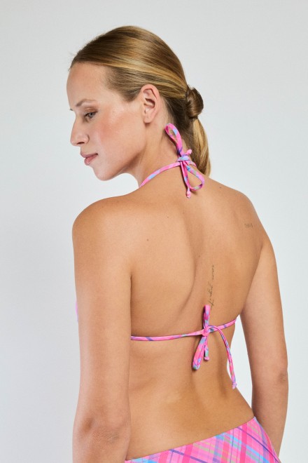 TRIANGOLO CHECK FUXIA