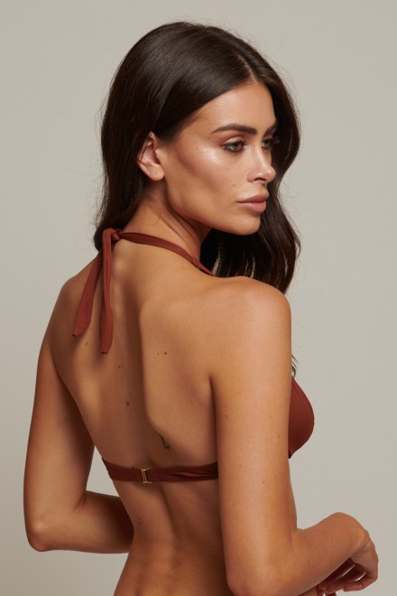 TRIANGOLO VELA ANELLO TINTA UNITA CIOCCOLATO