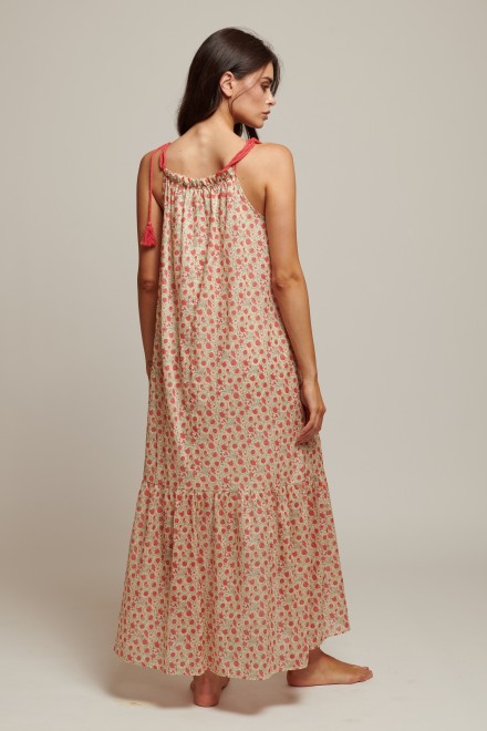 LONG AMERICAN BON TON DRESS BORDEAUX