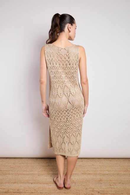 LONG KNIT DRESS GOLD
