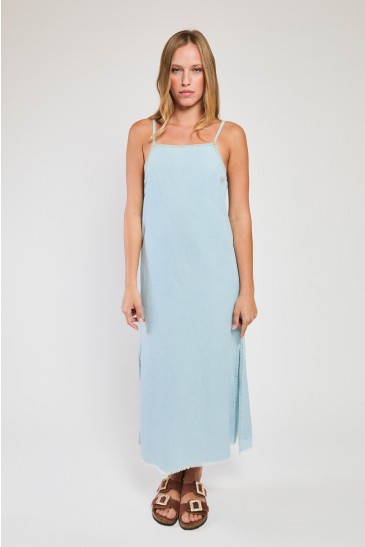 LONG DENIM DRESS DENIM