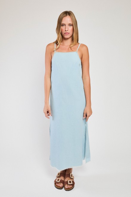 LONG DENIM DRESS DENIM