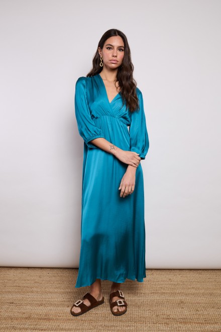LONG SATIN DRESS OCTANIO