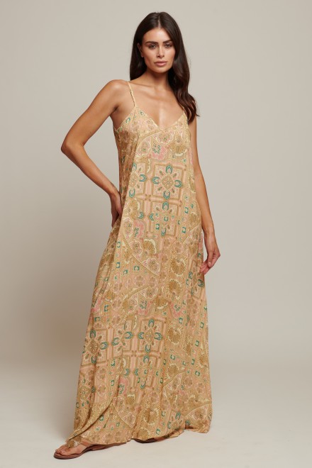 LONG DRESS FOULARD POWDER