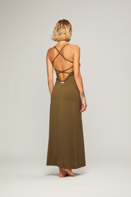 LONG SOLID COLOR DRESS