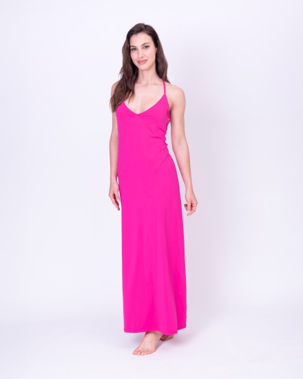 LONG SOLID COLOR DRESS