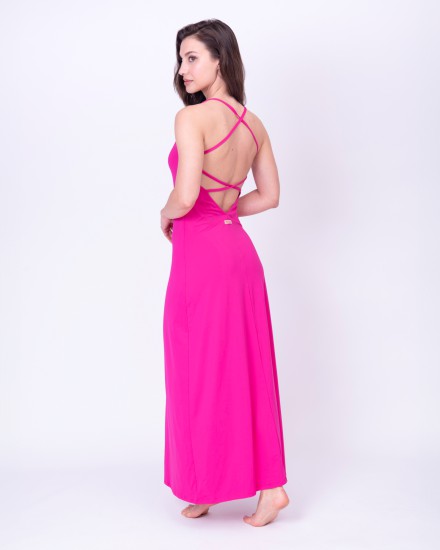 LONG SOLID COLOR DRESS