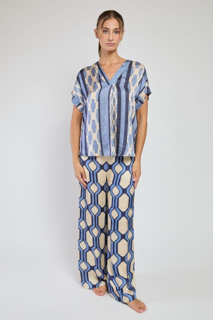 ETHNIC BLOUSE DENIM