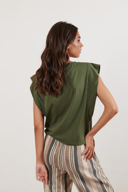 SLEEVELESS BLOUSE GREEN