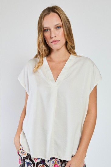 TENCEL BLOUSE CREAM