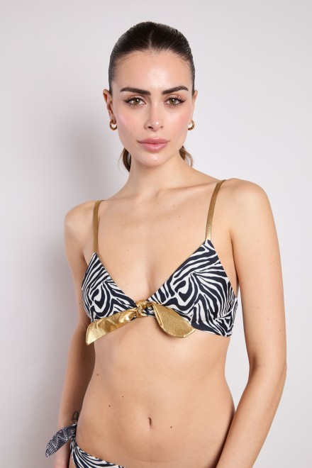 BRASSIERE DOUBLE ANIMALIER BLACK