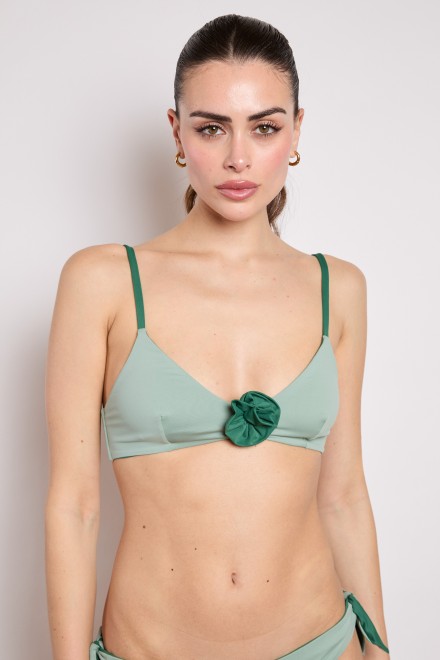 DOUBLE BOW BRASS WITH FLOWER SAGE-GREEN