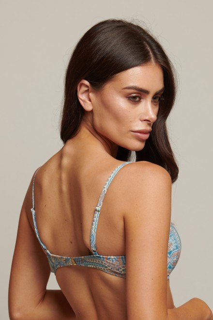 BRASSIERE FOULARD BLUE
