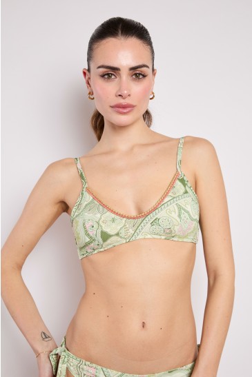 BRASSIERE FOULARD GREEN