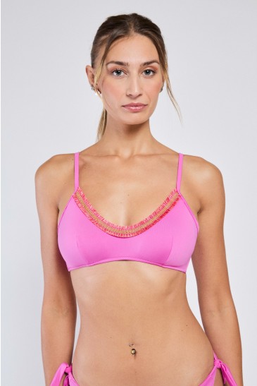 SOLID COLOR BRASSIERE FUXIA