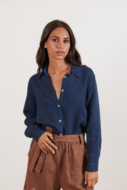 LINEN SHIRT BLUE