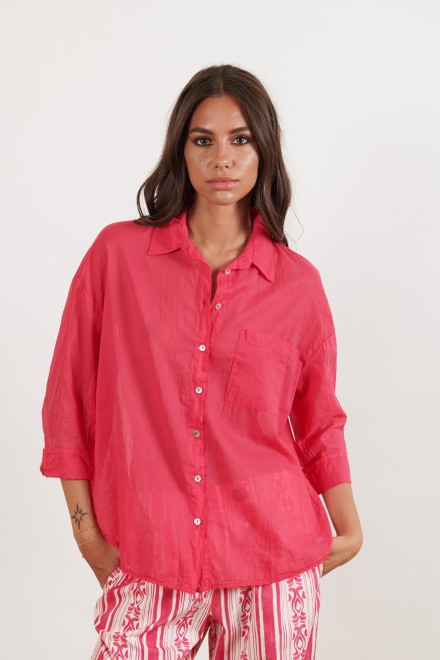 3/4 SLEEVE SHIRT CHERRY