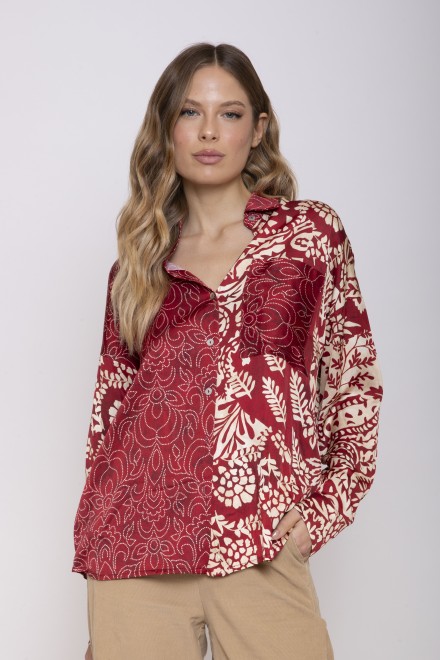 MELANGER SHIRT CHERRY