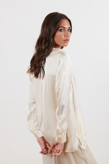 SATIN SHIRT IVORY
