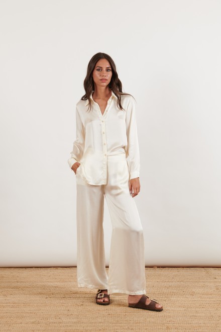 SATIN SHIRT IVORY