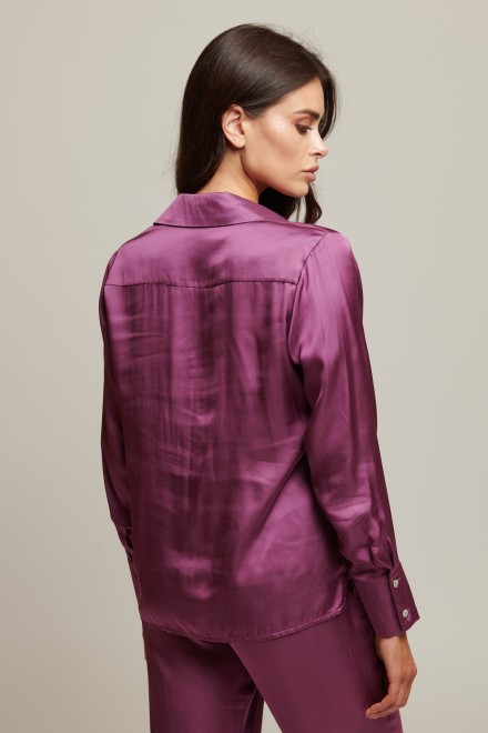 SATIN SHIRT MAGENTA
