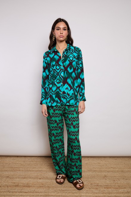 RHOMBUS SHIRT GREEN-CELESTIAL