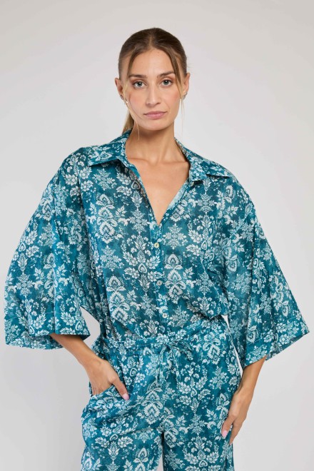 BON TON BOX SHIRT PETROLIUM