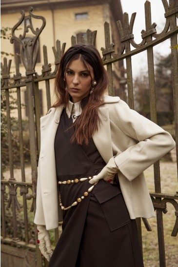 CAPE COAT BEIGE