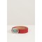 SUEDE BELT WITH SMALL BUCKLE BURGUNDY