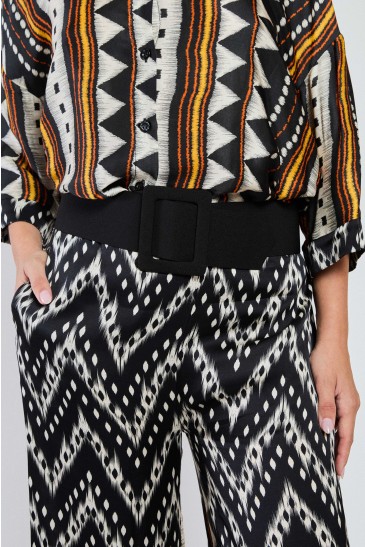 HIGH SATIN BELT BLACK