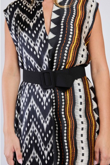 LOW SATIN BELT BLACK