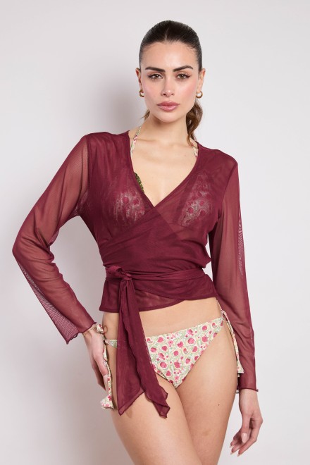 VOILE WRAP BURGUNDY