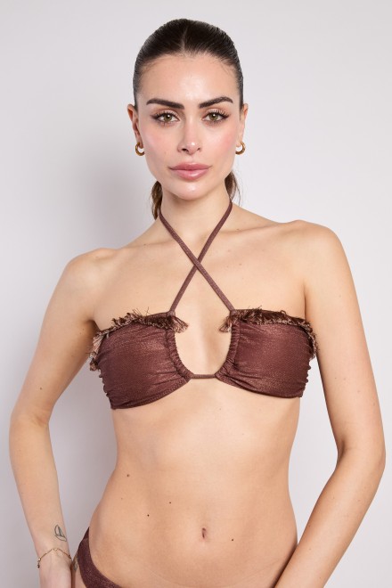 LUREX DRAWSTRING BAND CHOCOLATE