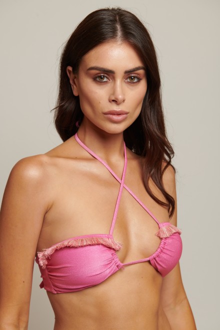 LUREX DRAWSTRING BAND FUXIA