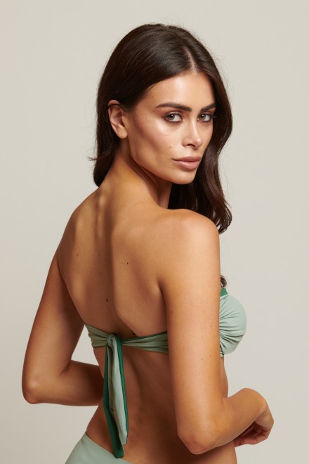 DOUBLE KNOT BAND WITH FLOWER SAGE-GREEN