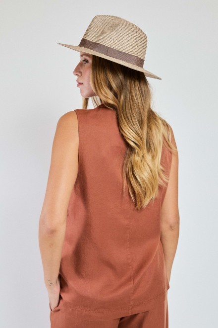 TENCEL VEST CHOCOLATE