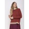 STRIPED CREW NECK TRICOT BURGUNDY