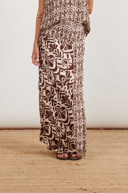 DAMASCUS WALLET SKIRT CHOCOLATE