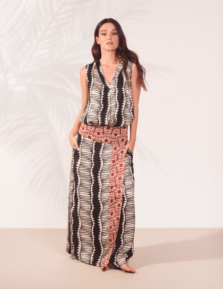 FOULARD WRAP SKIRT