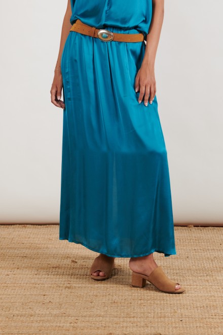 LONG SATIN SKIRT OCTANIO