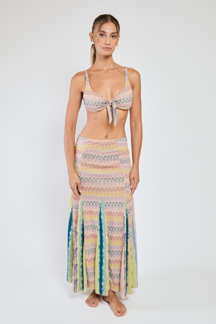 LONG FLARED SKIRT ARCOIRIS OCTANIO-LAVENDER